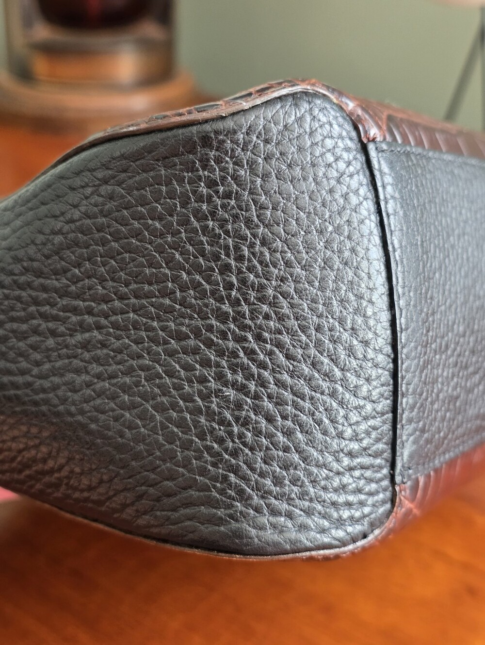Brighton Croc Embossed Leather Crossbody Bag Brown Heart Y2K - Picture 10 of 16
